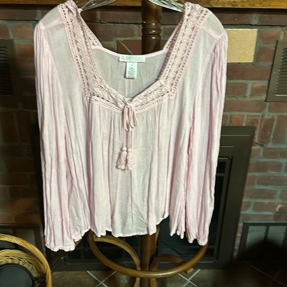 Ladies brand new size large pink long sleeve top. - Picture 1 of 5